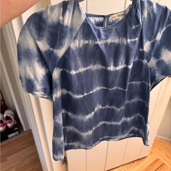 Ulla Johnson Blue Puff Sleeve Top - Picture 3 of 7